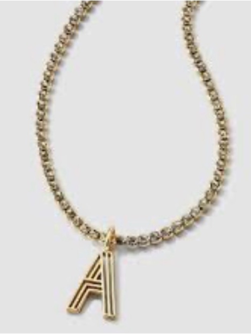 NWT SUGARFIX by BaubleBarDesign Initial Attraction necklace w/ gold “A” pendant